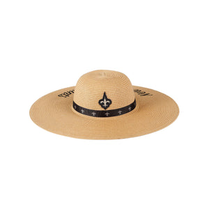 New Orleans Saints NFL Womens Wordmark Beach Straw Hat