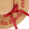 San Francisco 49ers NFL Womens Wordmark Beach Straw Hat