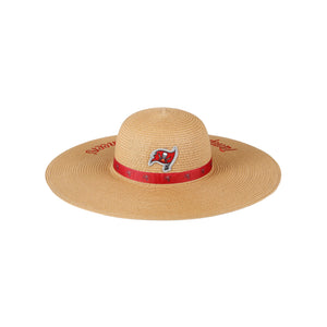 Tampa Bay Buccaneers NFL Womens Wordmark Beach Straw Hat