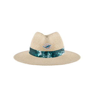 Miami Dolphins NFL Womens Tie-Dye Ribbon Straw Hat
