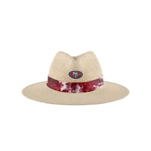 San Francisco 49ers NFL Womens Tie-Dye Ribbon Straw Hat