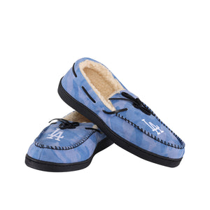Los Angeles Dodgers MLB Mens Printed Camo Moccasin Slippers
