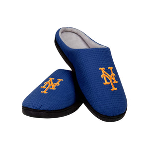 New York Mets MLB Mens Memory Foam Slide Slippers