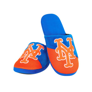 New York Mets MLB Mens Logo Staycation Slippers
