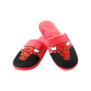 Chicago Bulls NBA Mens Team Logo Staycation Slippers