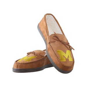 Michigan Wolverines NCAA Mens Moccasin Slippers