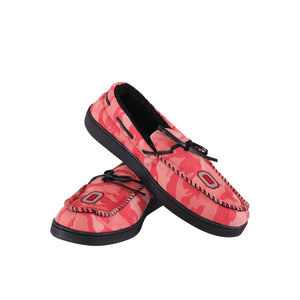 Ohio State Buckeyes NCAA Mens Printed Camo Moccasin Slippers