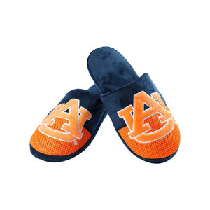 Auburn Tigers NCAA Mens Team Logo Staycation Slippers