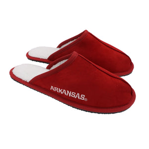 Arkansas Razorbacks NCAA Mens Team Color Wordmark Open Back Moccasin Slippers