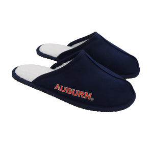 Auburn Tigers NCAA Mens Team Color Wordmark Open Back Moccasin Slippers