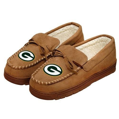 Nfl football mens team logo moccasin slippers discount shoe