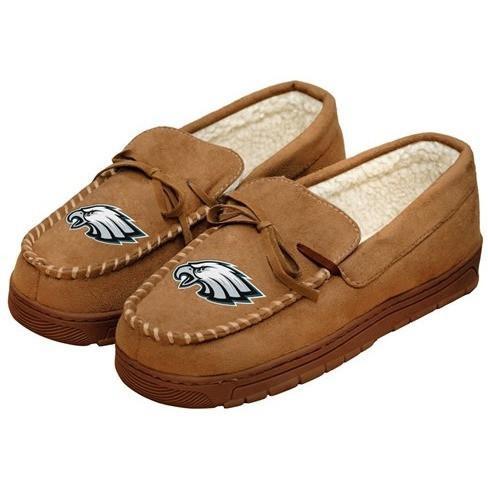 FOCO NFL Mens Pittsburgh Steelers Team Logo Beige outlet Moccasin Slippers Size M