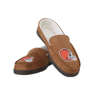 Cleveland Browns NFL Mens Beige Moccasin Slipper