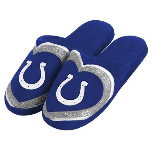 Indianapolis Colts Womens Glitter Slide Slipper