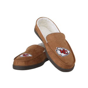 Kansas City Chiefs NFL Mens Beige Moccasin Slipper