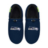 Seattle Seahawks NFL Mens Big Logo Athletic Moccasin Slippers