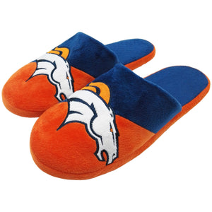 Denver Broncos NFL Mens Colorblock Slide Slippers