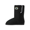 Green Bay Packers NFL Womens Knit High End Button Boot Slipper