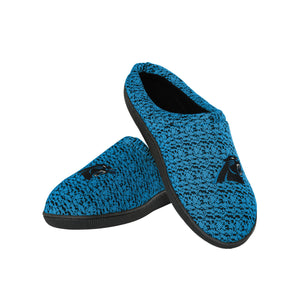 Carolina Panthers NFL Mens Poly Knit Cup Sole Slippers