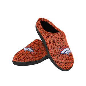 Denver Broncos NFL Mens Poly Knit Cup Sole Slippers