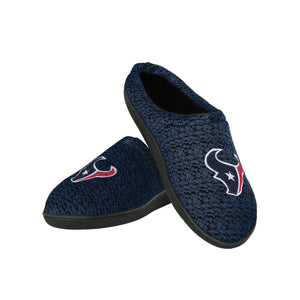 Houston Texans NFL Mens Poly Knit Cup Sole Slippers