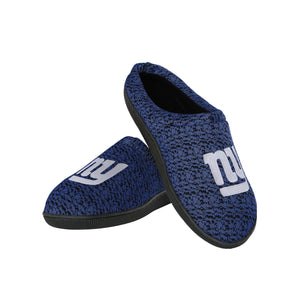 New York Giants NFL Mens Poly Knit Cup Sole Slippers