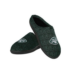 New York Jets NFL Mens Poly Knit Cup Sole Slippers