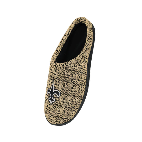 New Orleans Saints NFL Mens Poly Knit Cup Sole Slippers