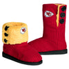 Kansas City Chiefs NFL Womens Knit Team Color High End Button Boot Slippers