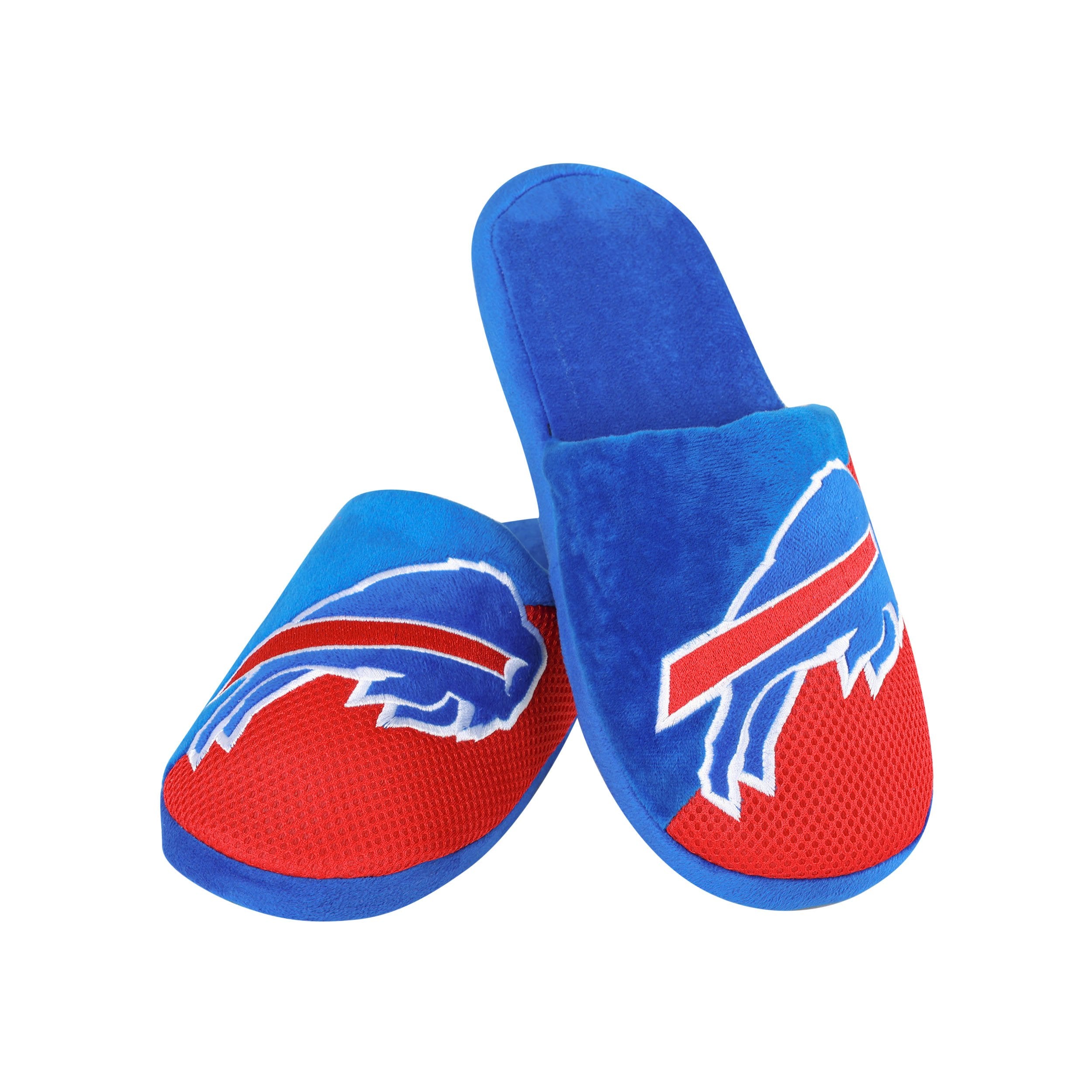 Buffalo Bills NFL Womens Knit Team Color High End Button Boot Slippers