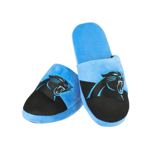 Carolina Panthers NFL Mens Logo Staycation Slippers
