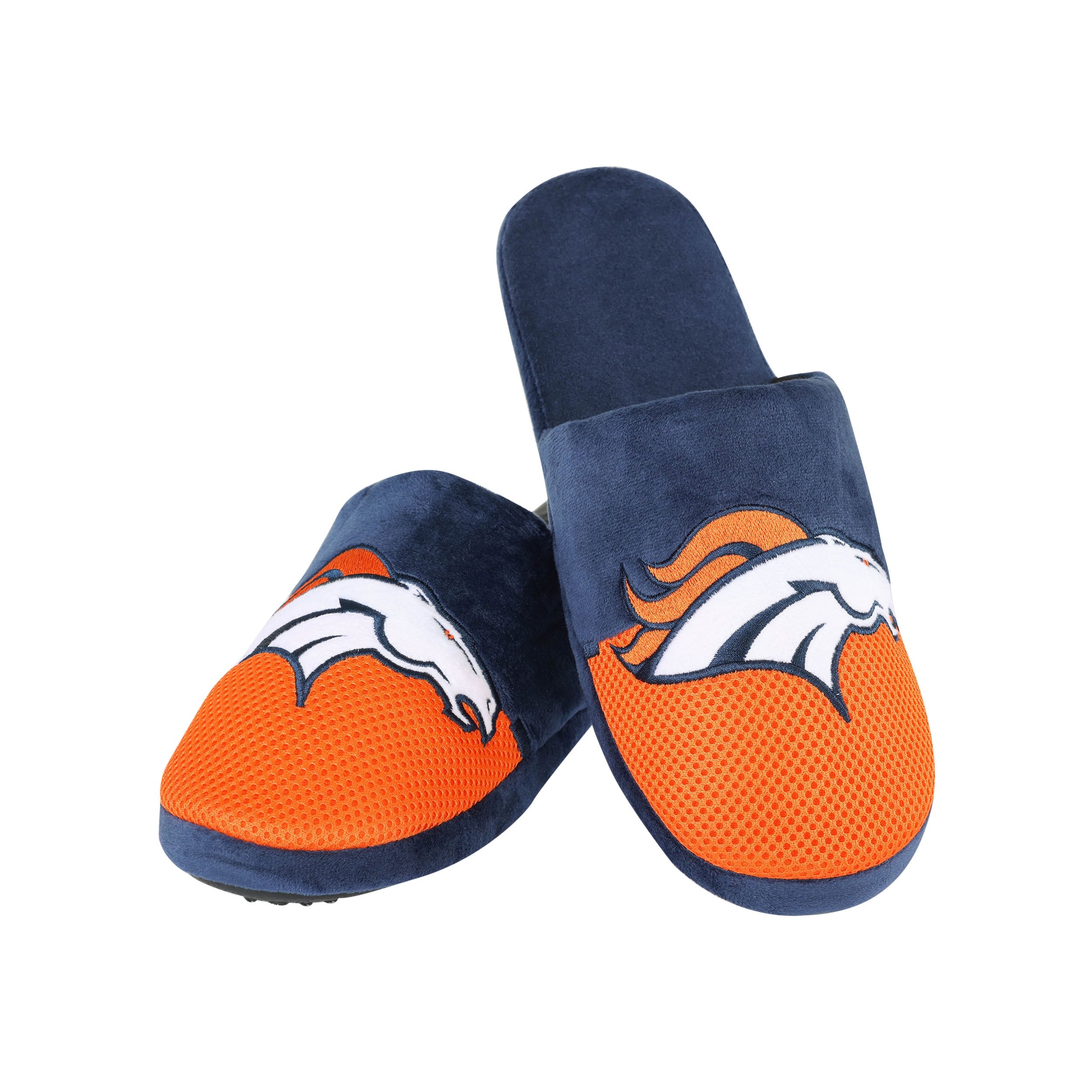 Denver Broncos Team Logo Staycation Slipper, Mens Size: S