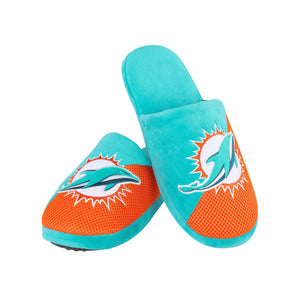 Miami Dolphins NFL Mens Logo Staycation Slippers