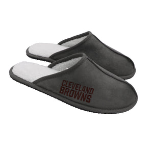 Cleveland Browns NFL Mens Team Color Wordmark Open Back Moccasin Slippers