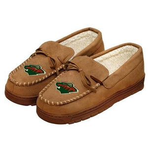 Minnesota Wild Mens Moccasin Slipper