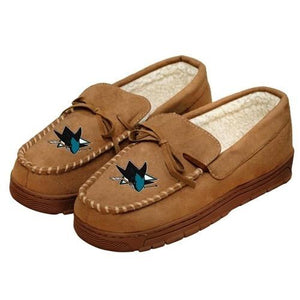 San Jose Sharks NHL Mens Moccasin Slippers