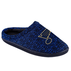 St. Louis Blues NHL Mens Poly Knit Cup Sole Slippers
