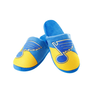 St Louis Blues NHL Mens Team Logo Staycation Slippers