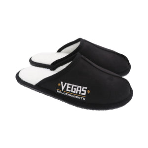 Vegas Golden Knights NHL Mens Team Color Wordmark Open Back Moccasin Slippers