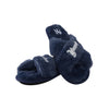 New York Yankees MLB Womens Script Wordmark Fur Cross Slide