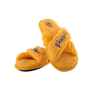 San Diego Padres MLB Womens Script Wordmark Fur Cross Slide