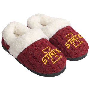 Iowa State Cyclones NCAA Womens Team Color Fur Moccasin Slippers