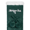 Michigan State Spartans NCAA Womens Cable Knit Footy Slipper Socks