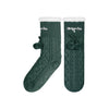 Michigan State Spartans NCAA Womens Cable Knit Footy Slipper Socks