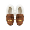 LSU Tigers NCAA Womens Tan Moccasin Slippers