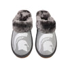 Michigan State Spartans NCAA Womens Glitter Open Back Fur Moccasin Slippers