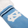 North Carolina Tar Heels NCAA Womens Stripe Logo Tall Footy Slipper Socks