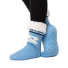 North Carolina Tar Heels NCAA Womens Stripe Logo Tall Footy Slipper Socks