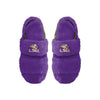 LSU Tigers NCAA Womens Heel Strap Wordmark Fur Slide