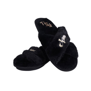 Florida State Seminoles NCAA Womens Script Wordmark Fur Cross Slide